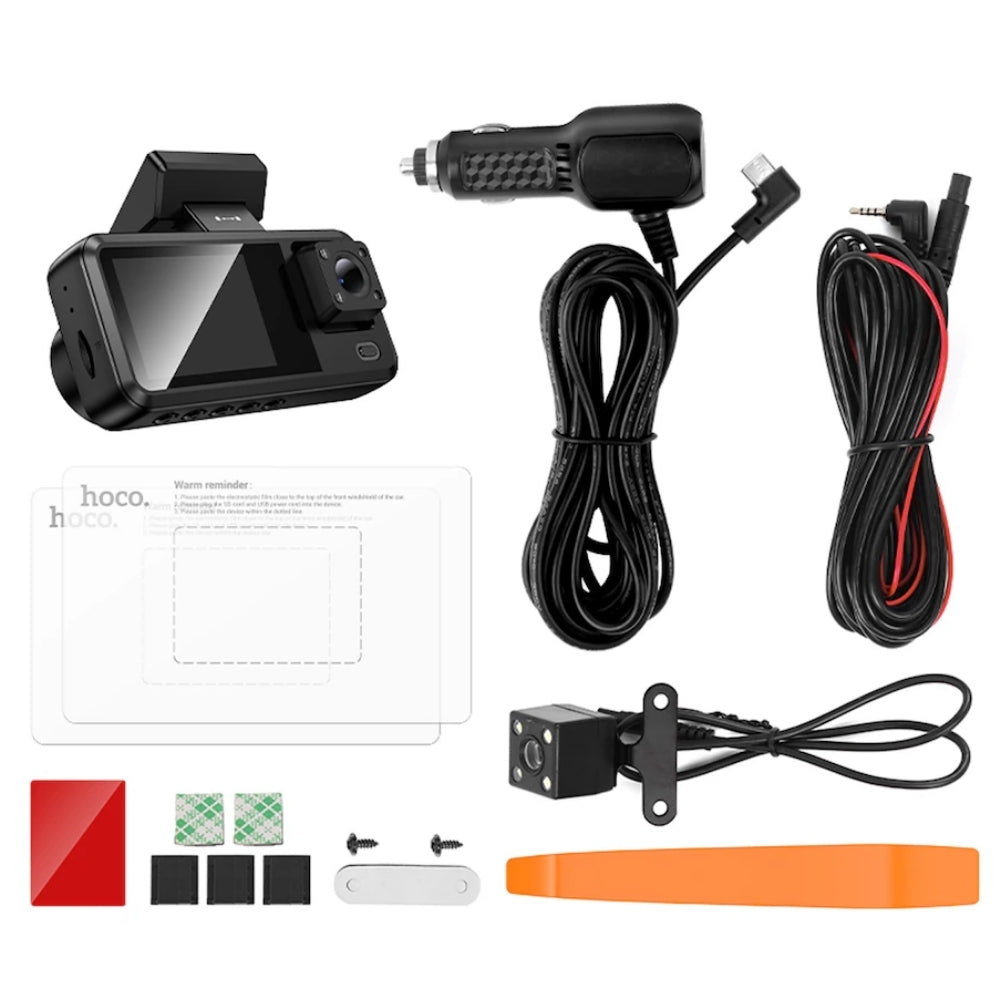 HOCO DV15 Dash Cam (3-Camera Driving Recorder)
